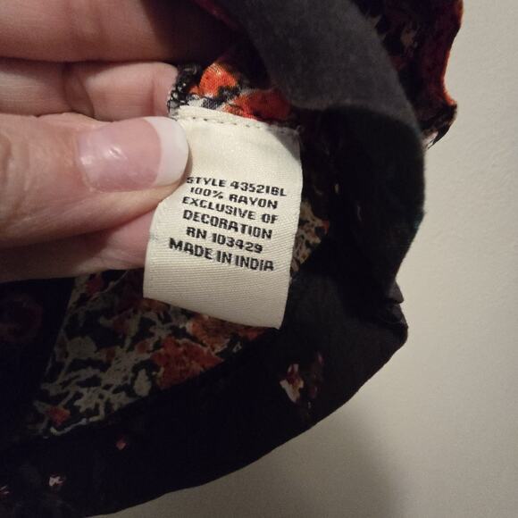 Cafe Marrakesh Floral Peasant Top Women XL Prairie Festival Crochet Boho Cottage - Picture 8 of 13